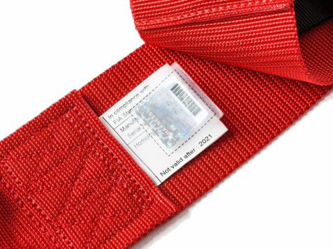 Pasy sportowe 6 punktowe TURN ONE FIA red