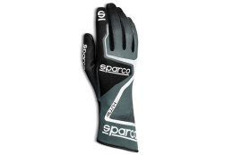 Rękawice Sparco RUSH rajdowe kartingowe szaro-czarno-białe