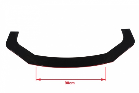 Uniwersalny splitter przedniego zderzaka 3 częściowy gloss black