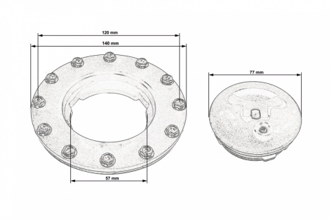 Zakrętka wlewu zbiornika paliwa do zbiorników TurboWorks aluminium srebrna