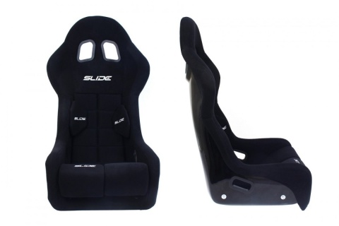 Fotel sportowy Slide RTS FIA zamsz black