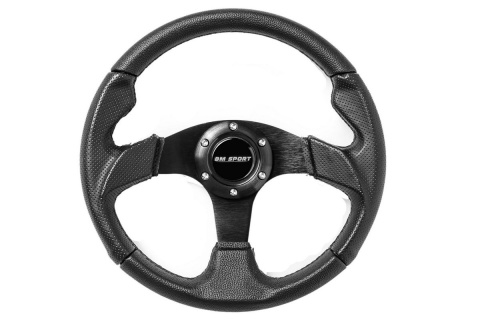 KIEROWNICA SPORTOWA BM SPORT 320mm OFFSET 0mm Skóra