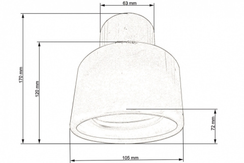 Końcówka wydechu tłumika TurboWorks 105x72mm montaż 63mm