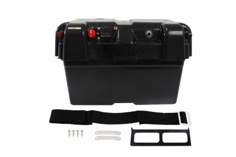 Obudowa akumulatora skrzynka 350x180x210 + voltomierz + USB + zapalniczka