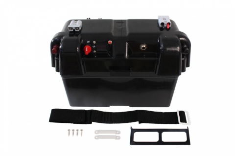 Obudowa akumulatora skrzynka 350x200x210 + voltomierz + USB + zapalniczka