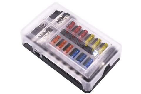 Skrzynka bezpieczników 12 obwodów uni + masa