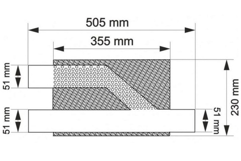 Sportowy tłumik środkowy 2" pod przepustnicę TurboWorks STAL 304SS