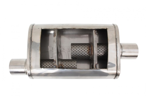 Sportowy tłumik środkowy 2" Offset komorowy TurboWorks STAL 304SS