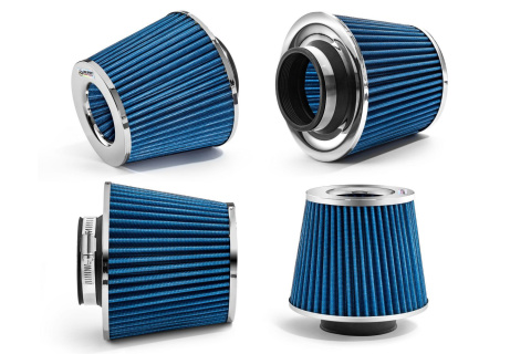 Filtr stożkowy BM Sport do 240KM 60-77mm niebieski