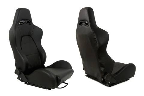 Fotel sportowy Drago black skóra