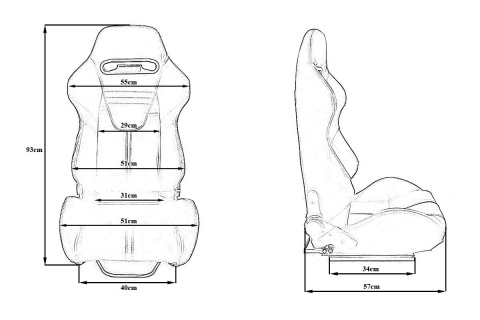Fotel sportowy R-LOOK II black skóra