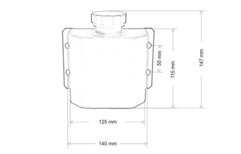Oil catch tank grodziowy TurboWorks 1l 10mm silver
