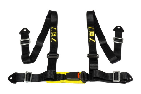 Pasy sportowe 4 punktowe 2" RBS black