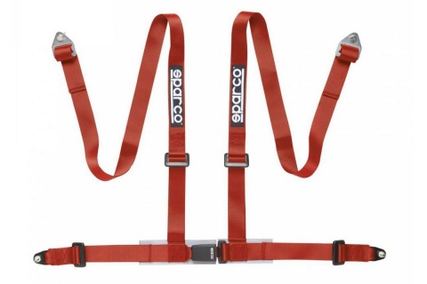 Pasy sportowe 4 punktowe 2 '' Sparco homologacja ECE red