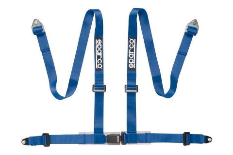 Pasy sportowe 4 punktowe 2 '' Sparco homologacja ECE blue