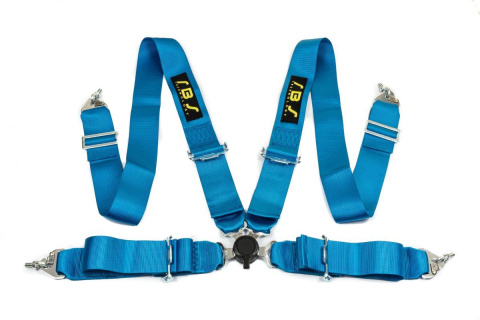 Pasy sportowe 4 punktowe 3" RBS blue