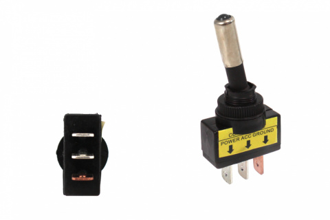 Włącznik pojedynczy rajdowy LED typ 1 yellow chrome