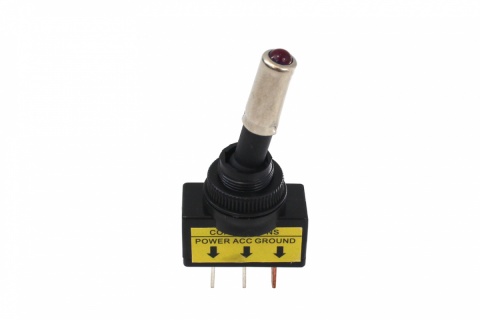 Włącznik pojedynczy rajdowy LED typ 1 red chrome