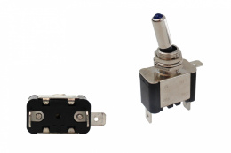 Włącznik pojedynczy rajdowy LED typ 2 blue chrome