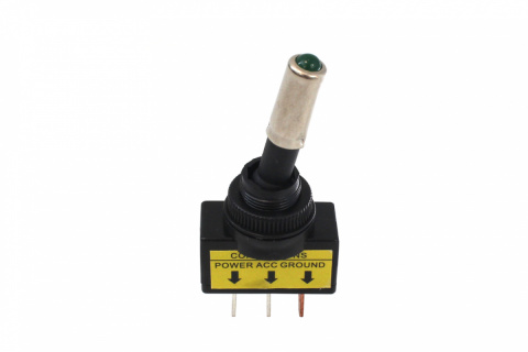 Włącznik pojedynczy rajdowy LED typ 1 green chrome