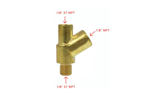 Adapter czujnika ciśnienia i temperatury oleju Y 1/8" 27NPT - 1/8" NPT Depo Racing