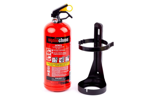 Gaśnica samochodowa OGNIOCHRON 2kg MOCOWANIE + MANOMETR