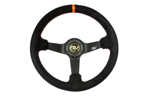 Kierownica zamszowa RBS Technology 350mm offset 90mm
