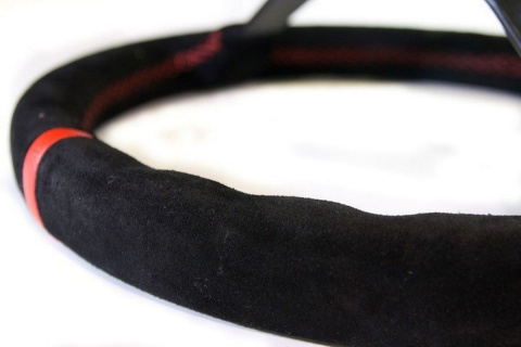 Kierownica zamszowa RBS Technology 350mm offset 90mm