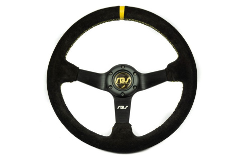 Kierownica zamszowa RBS Technology 350mm offset 90mm