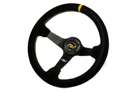 Kierownica zamszowa RBS Technology 350mm offset 90mm