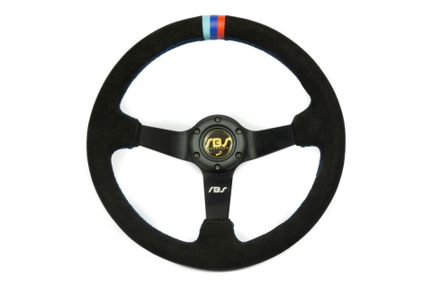 Kierownica zamszowa RBS Technology 350mm offset 90mm