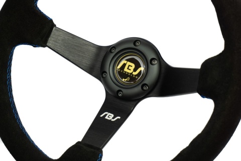 Kierownica zamszowa RBS Technology 350mm offset 90mm