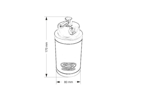 Oil catch tank Simota 0,6l 10mm red