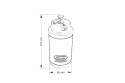 Oil catch tank Simota 0,6l 10mm silver