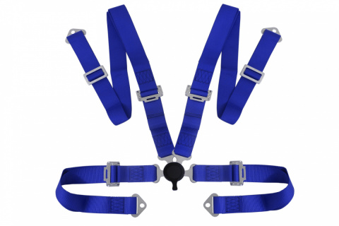 Pasy sportowe 4 punktowe 2" Quick blue