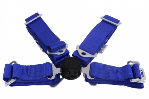 Pasy sportowe 4 punktowe 2" Quick blue