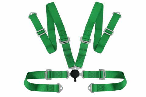 Pasy sportowe 4 punktowe 2" Quick green