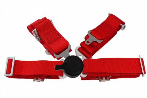 Pasy sportowe 4 punktowe 2" Quick red
