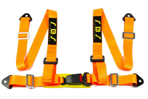 Pasy sportowe 4 punktowe 2" RBS orange