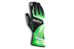 Rękawice Sparco RUSH rajdowe kartingowe zielono-czarno-białe
