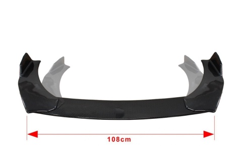Uniwersalny splitter przedniego zderzaka 3 częściowy CARBON LOOK
