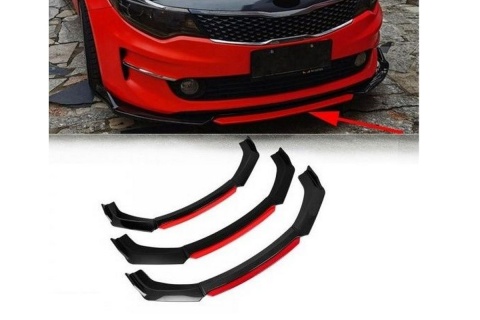 Uniwersalny splitter przedniego zderzaka 4 częściowy