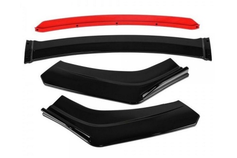 Uniwersalny splitter przedniego zderzaka 4 częściowy