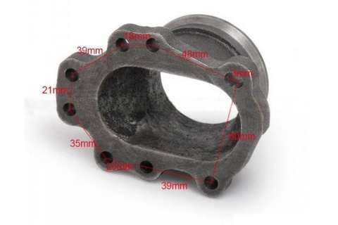 Flansza downpipe 8 śrub T25 T28 GR25 GT28R GT28RS GT2871R na 2,5\" V-Band