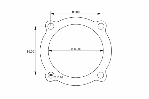 Flansza downpipe K03