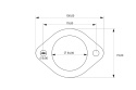 Flansza łącznik układu wydechowego 54mm 2 śruby