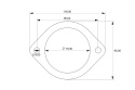 Flansza łącznik układu wydechowego 70mm 2 śruby