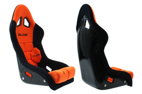 Fotel sportowy Slide GT FIA zamsz orange