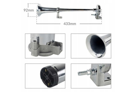 Klakson fanfara z kompresorem 12V