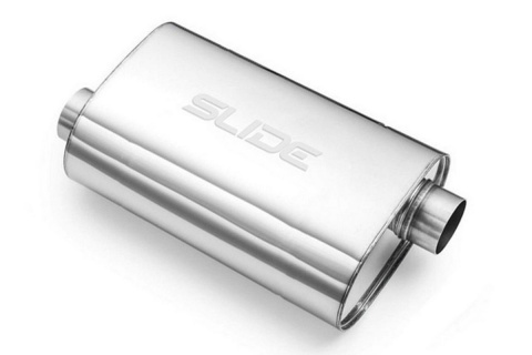 Sportowy tłumik środkowy 57mm 2,25" 350mm Offset Slide 304SS